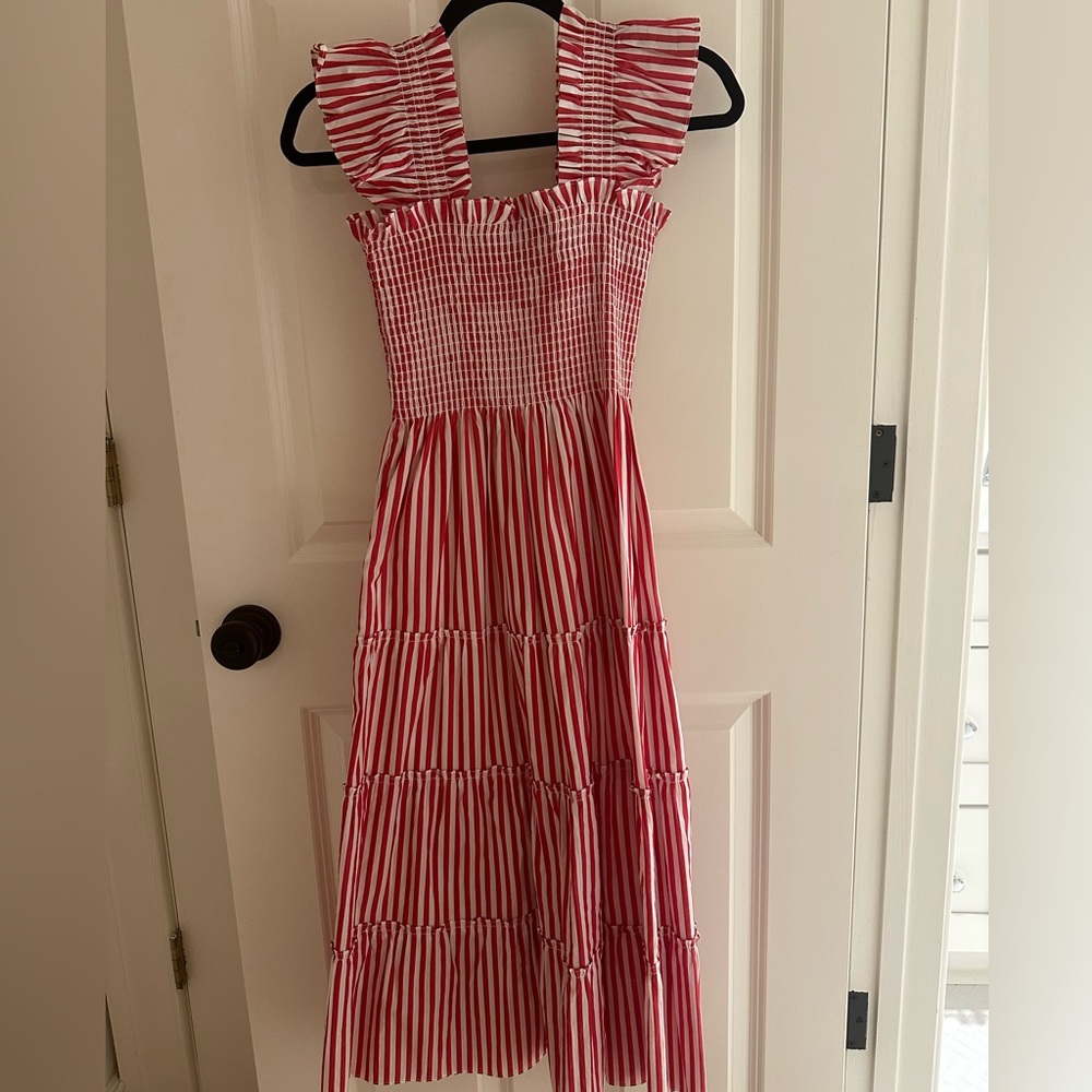 Hill House Red and White Striped Nap Dress size XXS